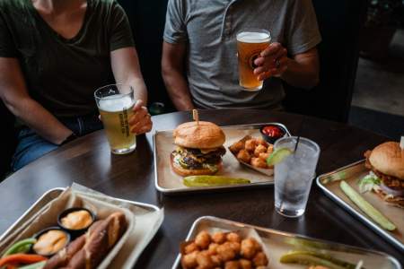 Old North Bar with food and drinks