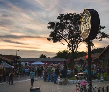 Sunset over fair