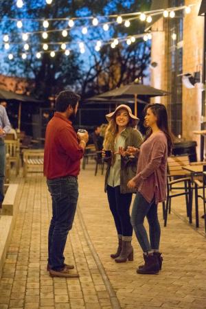 Distillery district group chatting