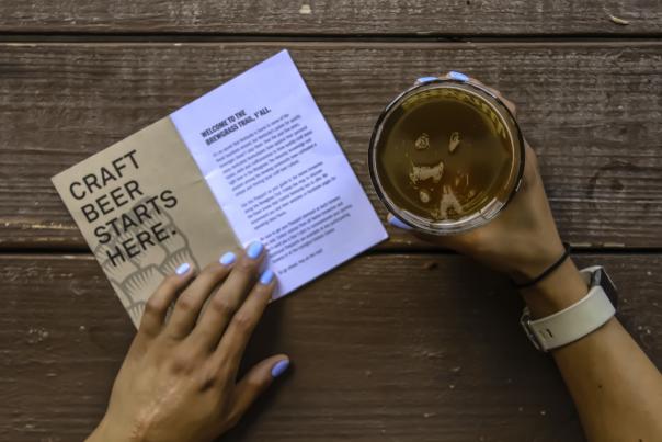 Brewgrass Trail Passport and beer.