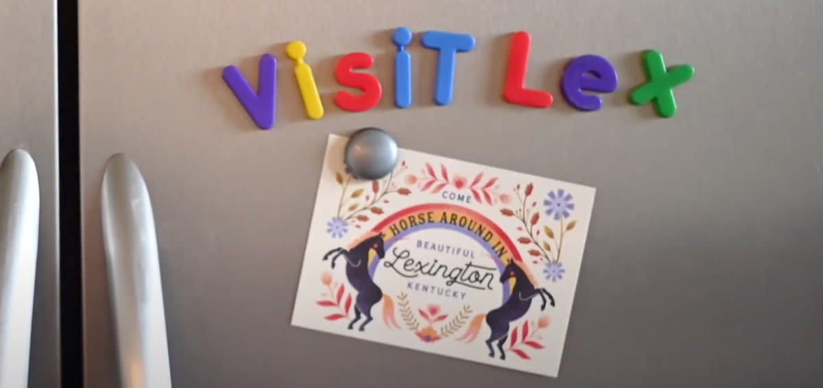 Post(Vaccine)Card hanging on the fridge