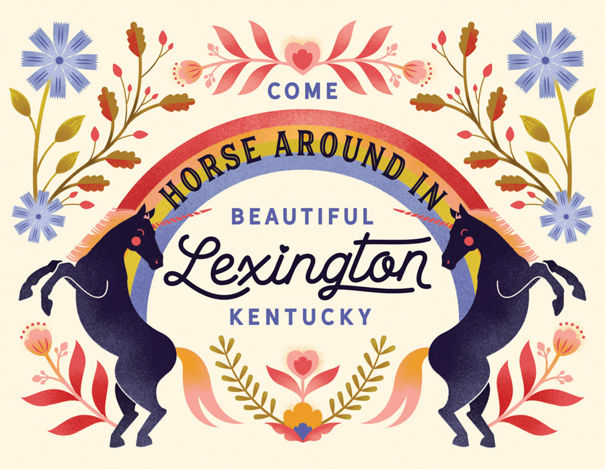 Come Horse Around Post(Vaccine)Card Artwork