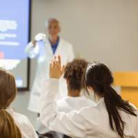 Classroom of medical students.